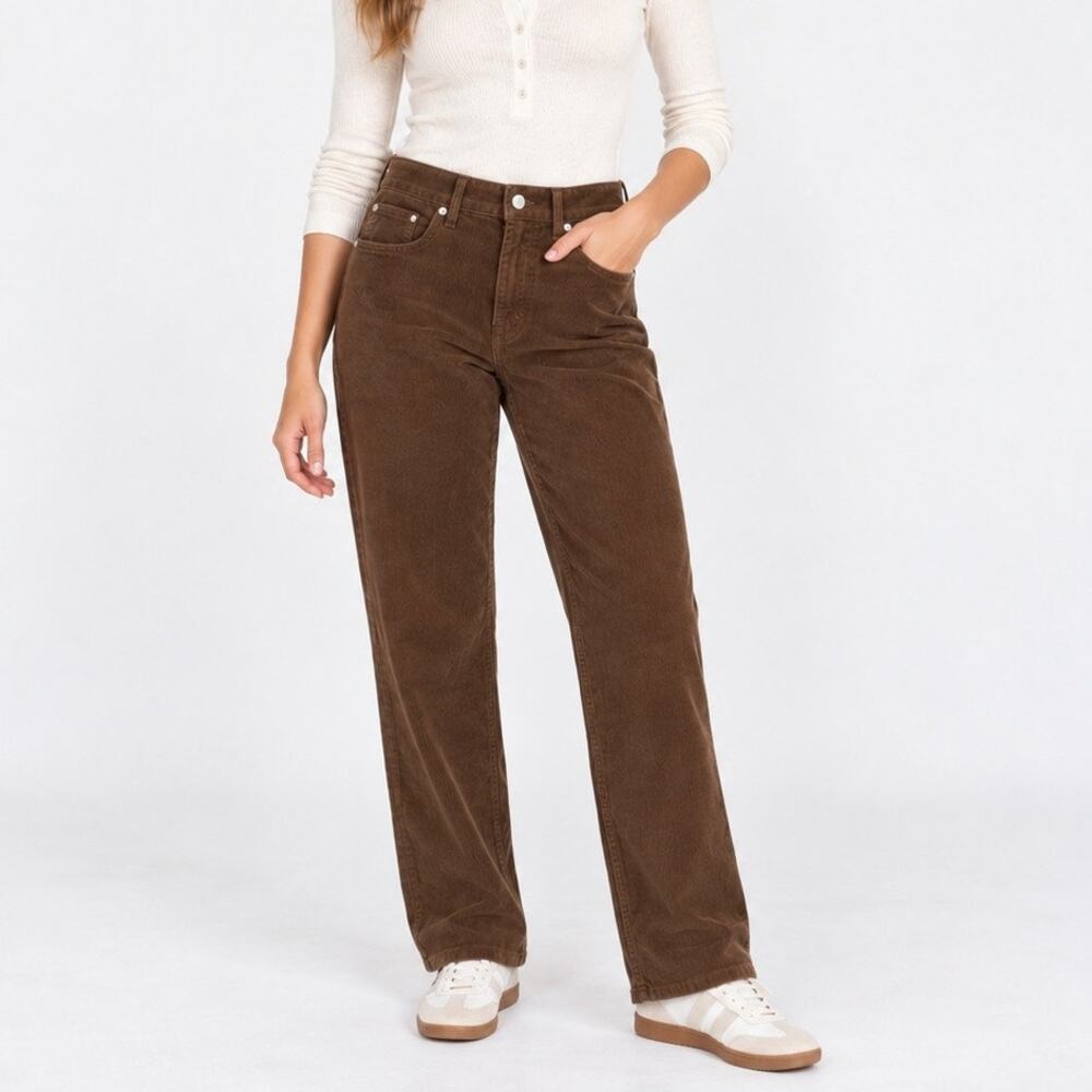 Everlane The Way High Corduroy Pant Cocoa Size 29 Regular NWT